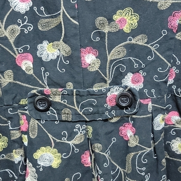 Charter Club jacket black floral print size L - Picture 4 of 7